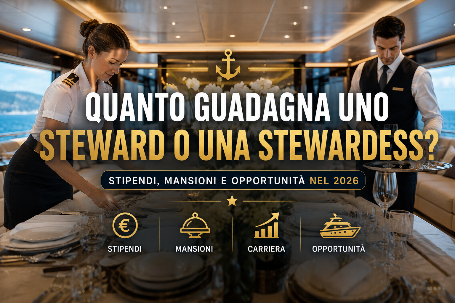 quanto guadagna steward stewardess di bordo